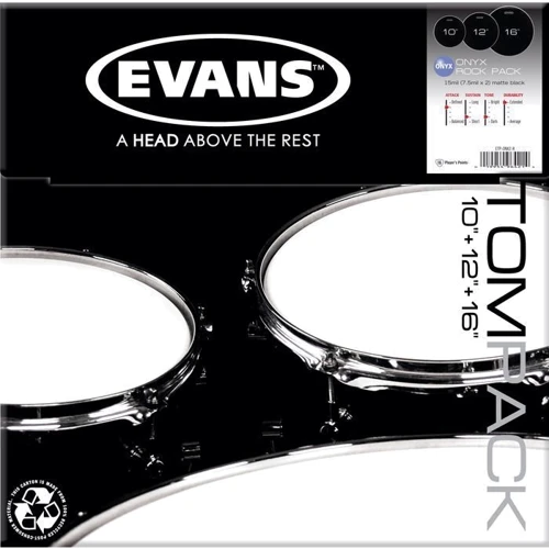 Набор пластиков EVANS ETPONX2-R ONYX2 COATED ROCK: Количество слоев Двуслойный