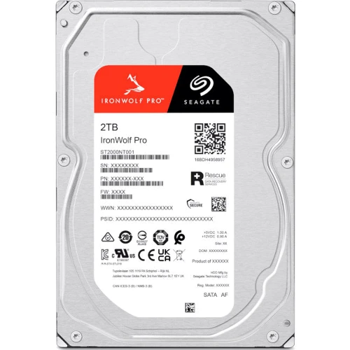 Внутрішній жорсткий диск Seagate IronWolf Pro 2 TB (ST2000NT001)
