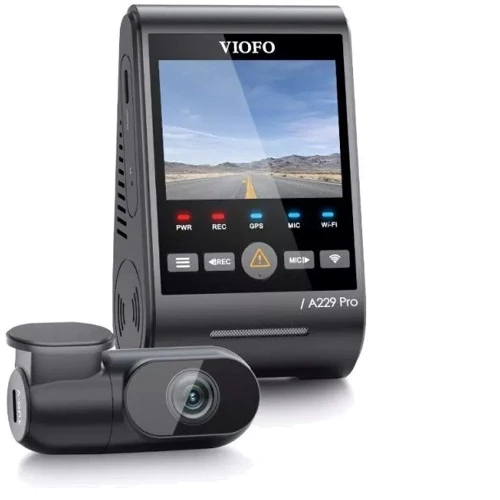 Viofo A229 Pro 4K + 2К с GPS и камерой заднего вида: Угол обзора, градусов 160