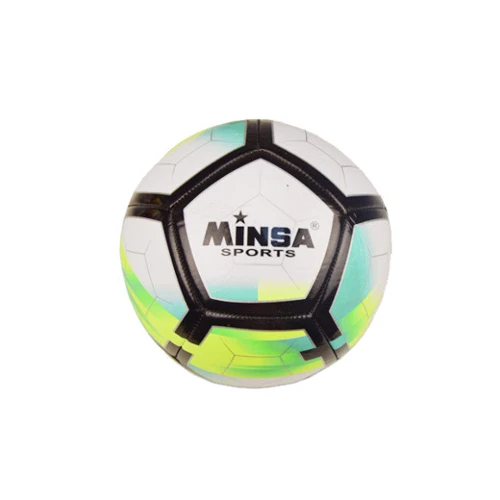 М'яч для гри Minsa E31270 футбольний (Бірюзово-жовтий)