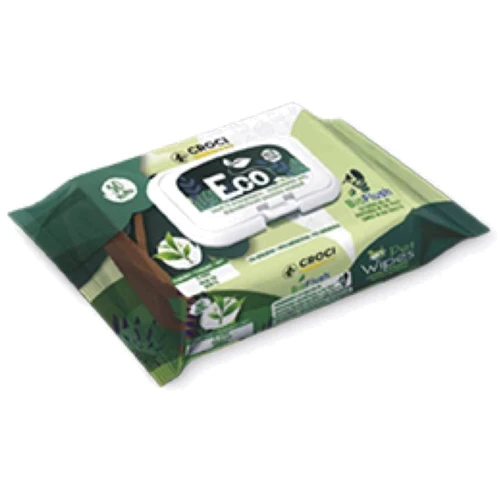 Серветки Croci Eco Tea/Chlorex гігієнічні для собак із зеленим чаєм та хлорексидином 30шт/уп (C6052775)