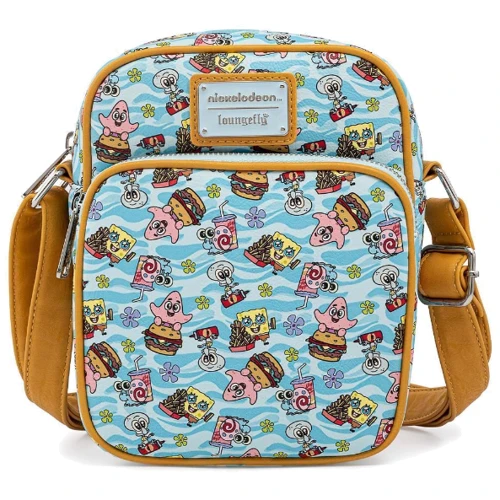 Жіноча сумка Loungefly Spongebob Gang AOP Passport Bag блакитна (NICTB0012): Країна виробник Китай