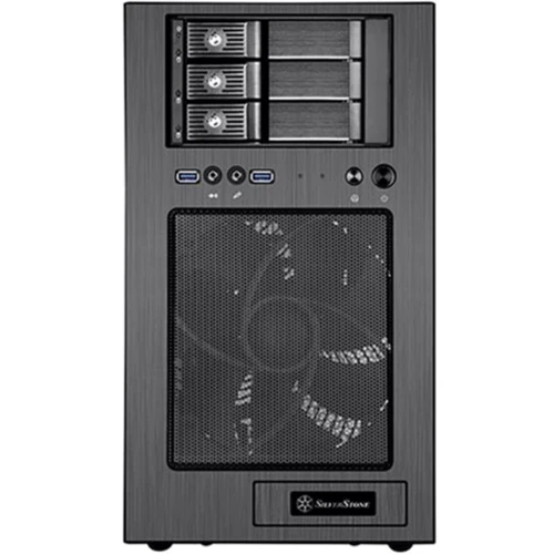 Корпус Silverstone CS330 (SST-CS330B): Материал передней панели алюминий и сталь