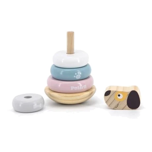 Дерев'яна пірамідка Viga Toys PolarB Собачка Неваляшка (44042): Вік 1-2.5 года