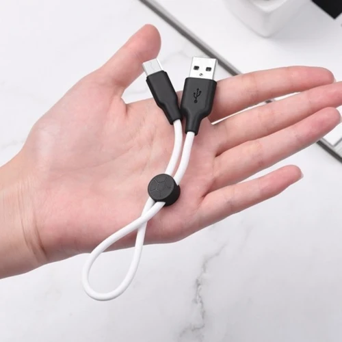 Кабель Hoco USB Cable to MicroUSB X21 2.4A 0.25m Black/White фото 3