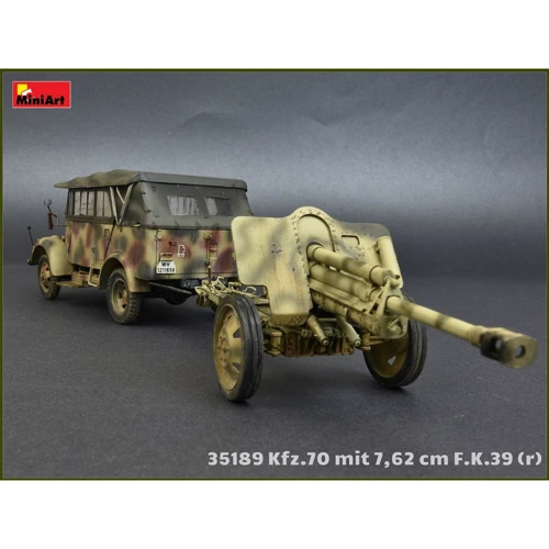 Збірна модель MiniArt MA35189 Армійський Автомобіль Kfz.70 з гармати 7,62 cm F.K. 39 (r): Масштаб 1:35