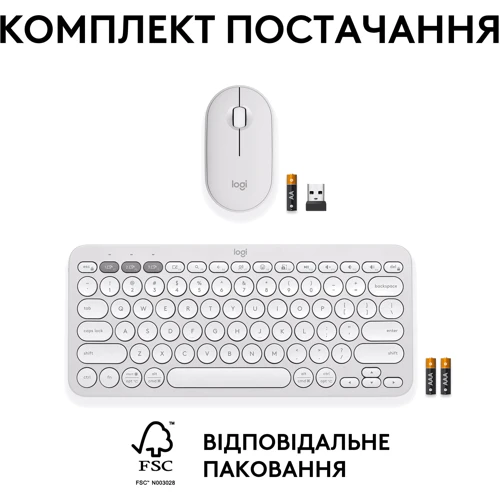 Комплект беспроводной Logitech Pebble 2 Combo White Wireless (920-012240) фото 9