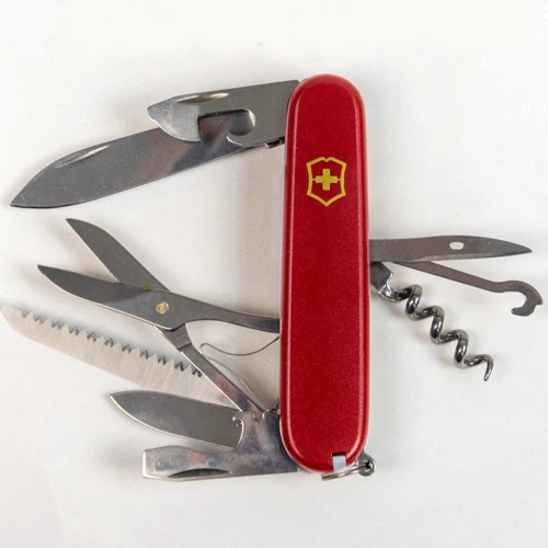 Мультитул Victorinox HUNTSMAN MAT красный матовый лак с желтым лого (Vx13713_M0008p) фото 10