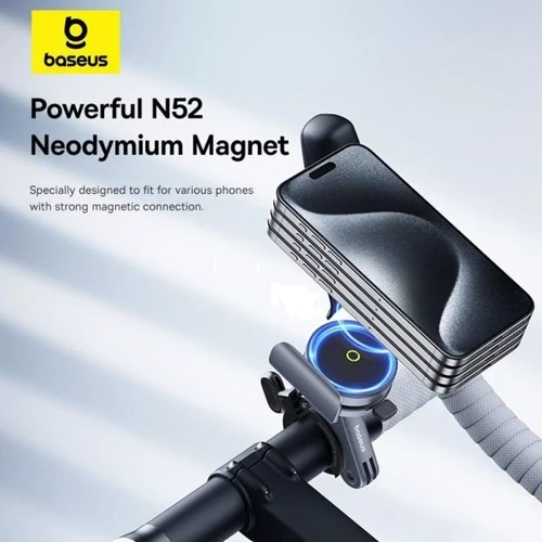 Держатель Baseus Bike Mount Holder PrimeTrip Magnetic Black (C40569000121-00) for Apple iPhone 16 I 15 I 14 I 13 I 12 series фото 10