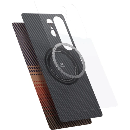 Чехол для телефонов Pitaka Sunset Moonrise Tactile Woven Case Sunset (KS2503S) for Samsung S936 Galaxy S25 Plus: Цвет коричневый