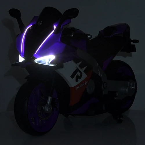 Дитячий електромотоцикл Bambi синій (M 6013EL-9(24V))