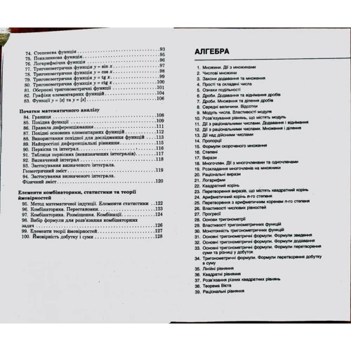 100 тем. Алгебра: ISBN 978-617-738-566-9
