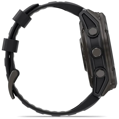 Смарт-часы Garmin Fenix 8 Pro MicroLED 51mm Sapphire Carbon Grey DLC Titanium with Black/Pebble Grey Silicone Band (010-03380-01)