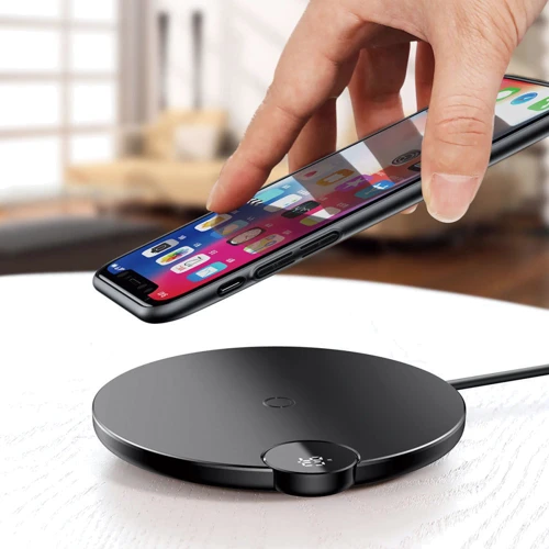 Зарядное устройство Baseus Wireless Charging Digital LED Display 10W Black (WXSX-01) фото 7