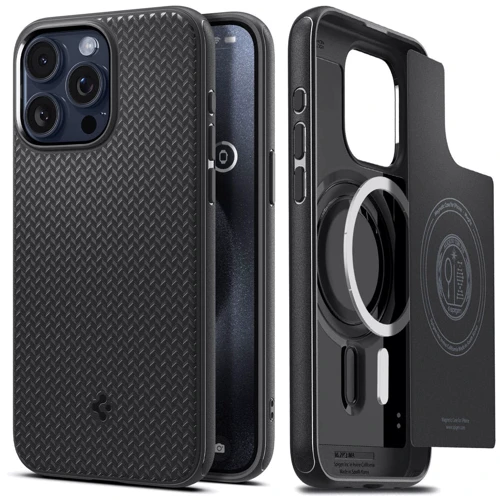 Чехол для iPhone Spigen Mag Armor MagFit Matte Black (ACS06736) for iPhone 15 Pro