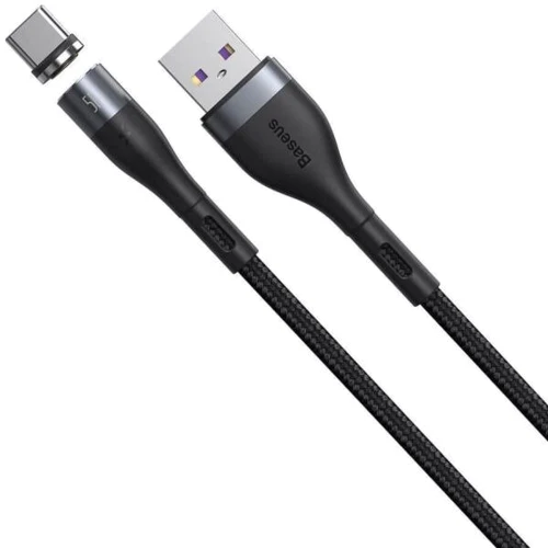 Кабель Baseus USB Cable to USB-C Zinc Magnetic Safe Fast Charging Data 1m Black/Gray (CATXC-NG1): Длина 1 м