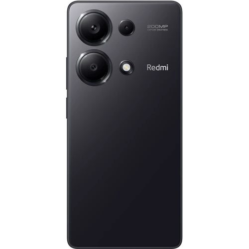 Смартфон Xiaomi Redmi Note 13 Pro 8/128GB Midnight Black (Global): Камера Тройная 200 Мп (f/1.65) + 8 Мп (f/2.2) + 2 Мп (f/2.4) / LED вспышка / HDR / Панорама / Фронтальная камера 16 Мп (f/2.4)