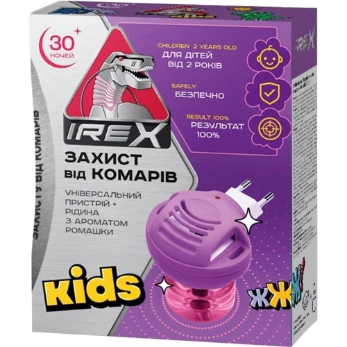 Комплект от комаров для детей iRex Kids прибор и жидкость 30 ночей (4820184442467)