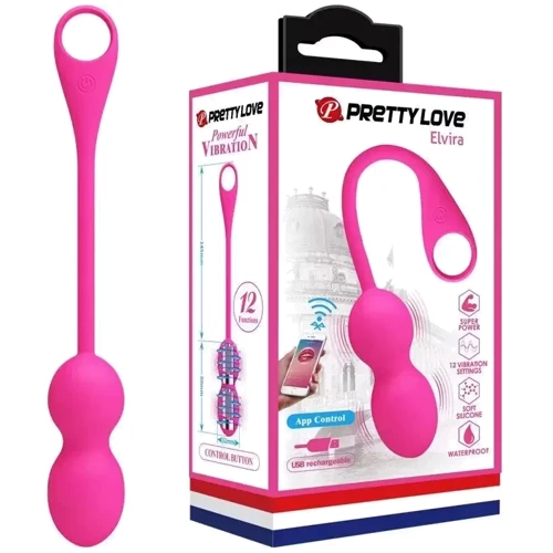 Вагинальные шарики с вибрацией Pretty Love Elvira, BI-210212HP-1