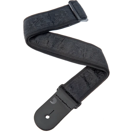 Гитарный ремень D'addario 50B01 Nylon Woven Guitar Strap (Black Satin)