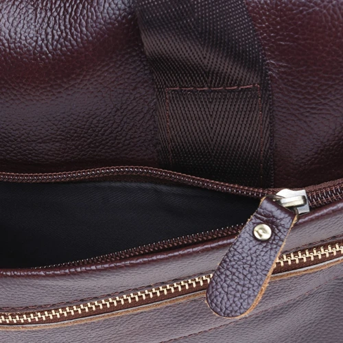Мужская сумка мессенджер Borsa Leather коричневая (K11118-brown): Материал Натуральная кожа