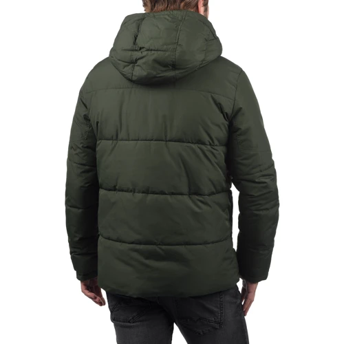 Куртка Jack & Jones 56519927 48 зеленая зимняя с капюшоном: Фасон Стеганый