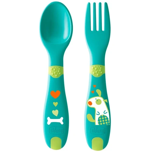 

Набор: ложка и вилка Chicco First Cutlery, 12м+ (16101.30)