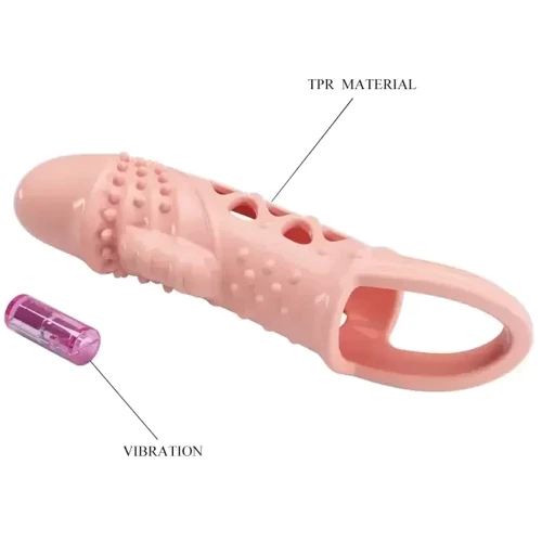 Удлиняющая насадка с вибростимуляцией PRETTY LOVE - PENIS SLEEVE Cecelia, BI-026242