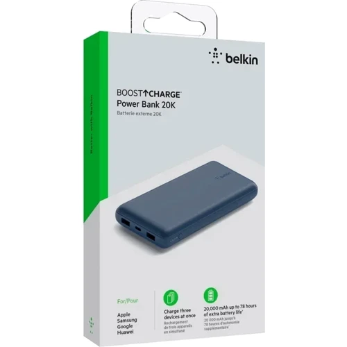 Зовнішній акумулятор Belkin Power Bank 20000mAh 15W Blue (BPB012BTBL)