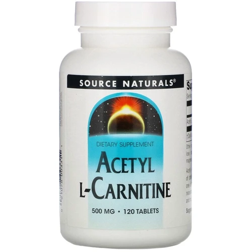 Source Naturals Acetyl L-Carnitine 500 mg Ацетил L-Карнитин 120 таблеток