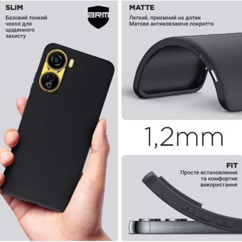 Чехол для телефонов ArmorStandart Matte Slim Fit Black for ZTE Nubia Neo 5G (ARM70693): Тип накладка на заднюю часть