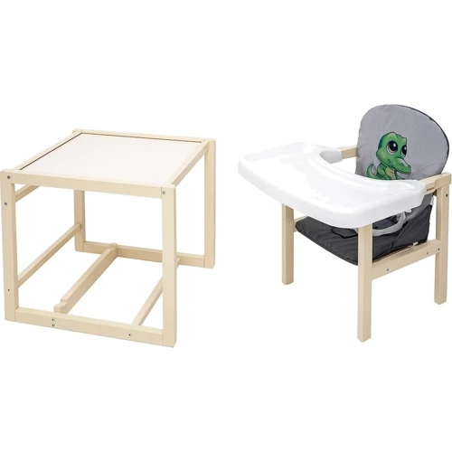 Стульчик-трансформер Babyroom Пеппи-260 слоновая кость/серый-графит (крокодил) (680988): Тип трансформер