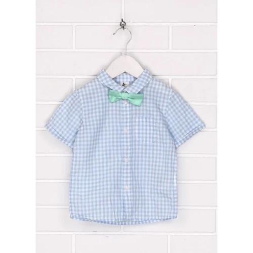 Рубашка H&M б6331768 80 см голубая