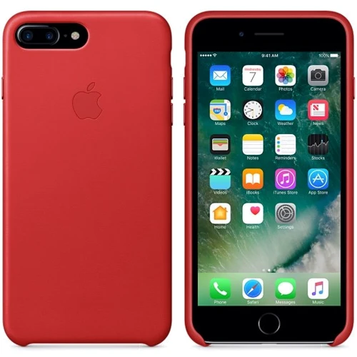 Чохол для iPhone Apple Leather Case (PRODUCT) Red (MMYK2/MQHN2) for iPhone 8 Plus/iPhone 7 Plus: Тип чохла накладка на задню частину