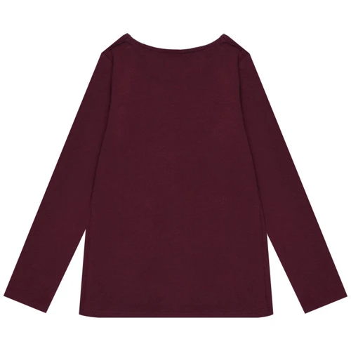 Лонгслів H & M 6204248 110-116 см бордовий: Тип Лонгсліви