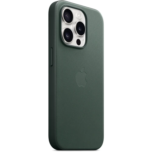 Чехол для iPhone Apple iPhone 15 Pro FineWoven Case with MagSafe - Evergreen (MT4U3ZM/A): Материалы Ткань