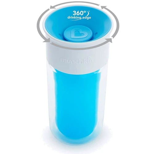 Чашка-непроливайка Munchkin Miracle 360 Insulated Sticker Блакитна 266 мл (17407.01): Виробник Munchkin