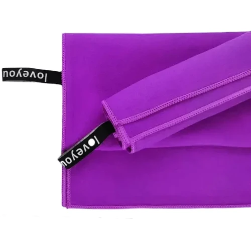 Рушник Love You спортивне 50х90 темно-бузковий (60113)