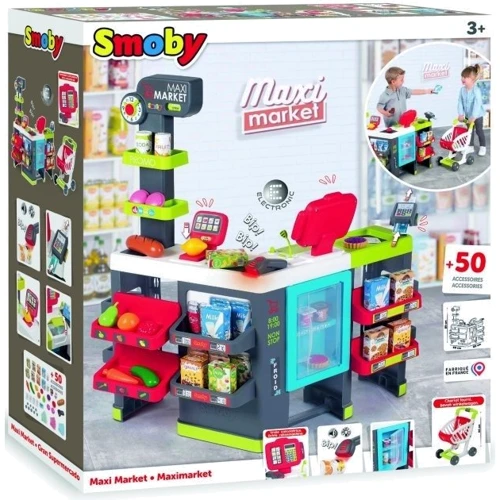 Інтерактивний супермаркет Smoby Максі з електронною касою 50 аксесуарів (350235) фото 10