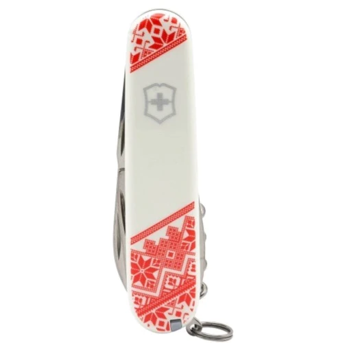 Мультитул Victorinox Climber Ukraine 91мм/14функцій/біло-червоний Вишиванка (1.3703.7_T0051r): Кількість функцій 14