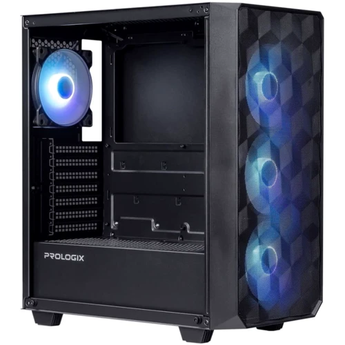 Корпус Prologix E120 Tempered Glass&Mesh Black фото 7