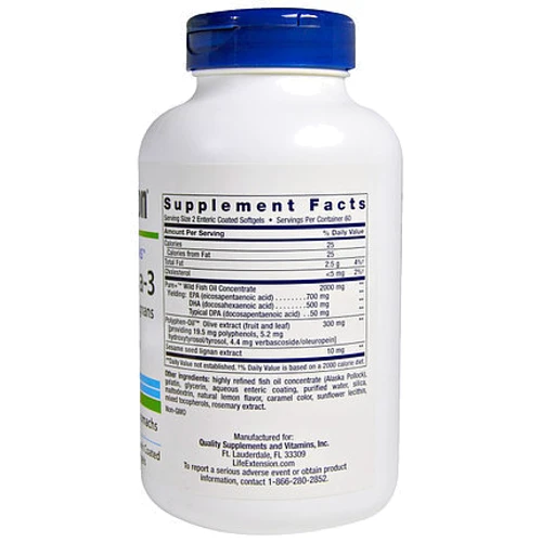 Life Extension Omega Foundations Super Omega-3 60 Softgels Супер Омега-3: Тип Омега 3