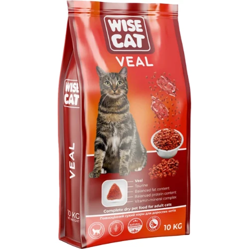 Сухой корм Wise Cat 10 кг Veal - Телятина для взрослых кошек 10 кг (4820111141586)