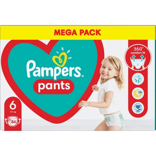 Подгузники Pampers трусики Pants Giant Размер 6 (15+ кг) 84 шт. (8006540069530) фото 11