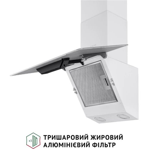 Вытяжка Perfelli VICCO 5HSR BIANCO: Рекомендуемая площадь помещения (при высоте 2,7 м), м² 20.5-28.4