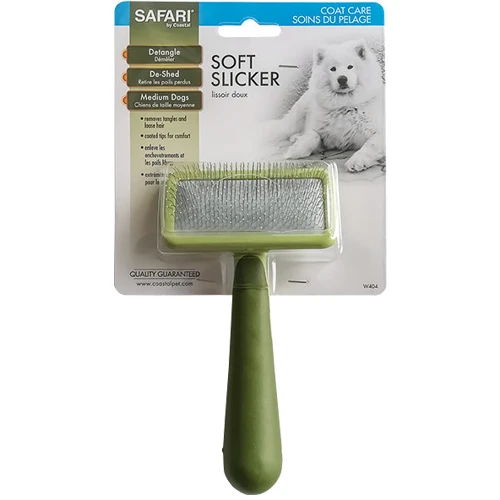 

Пуходерка Safari Soft для собак и котов мягкая зеленая 8.9x15.9 см