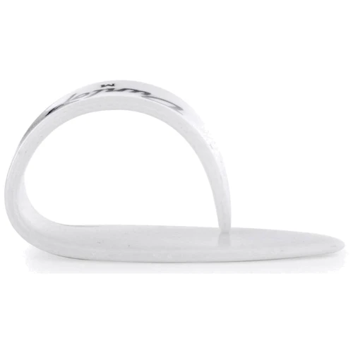 Медиатор Набор медиаторов DUNLOP 9002R WHITE PLASTIC THUMBPICK MEDIUM (12 шт.): Форма медиатора Standard