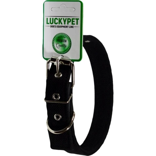 Нашийник брезентовий Lucky Pet 2.5x31-40 см чорний (4820224214757)