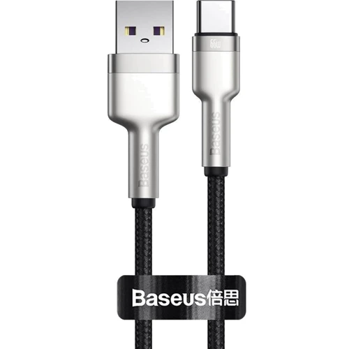 Кабель Baseus USB Cable to USB-C Cafule Metal Data 66W 25cm Black (CAKF000001)