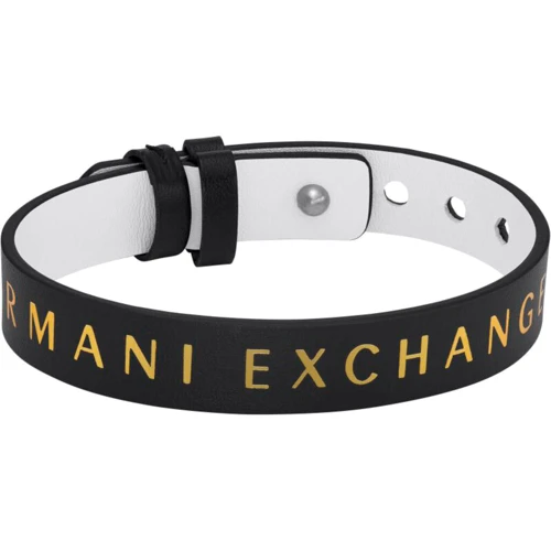 Чоловічий браслет Armani Exchange двосторонній білий/чорний (AXG0107040) фото 3